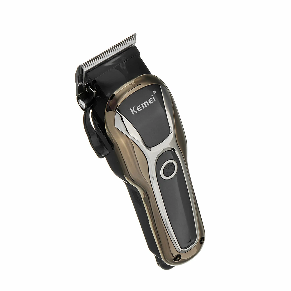 (image for) Kemei KM-1990PG 100-240V Rechargeable Hair Trimmer Professional Hair Clipper Hair Cutting Beard